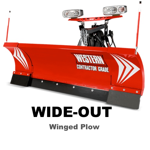 western snow plow wide out