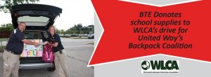 badger truck equipment donates backpacks