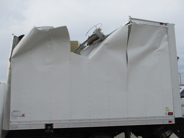 commercial bodies van body middle roof damage