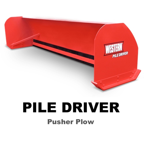 western snow plow pile driver