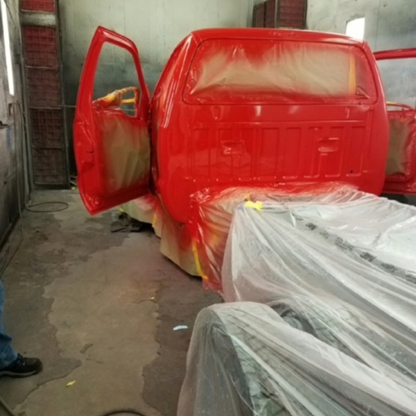 commercial truck painting lt side red