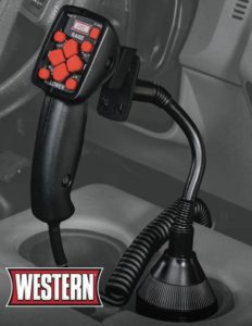 western snow plow cup holder